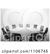 Clipart 3d Round Meeting Table With Office Chairs Royalty Free CGI Illustration