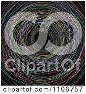 Poster, Art Print Of Colorful Scribble Circles On Black