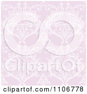 Clipart Seamless Lacy Purple Damask Background Pattern Royalty Free Vector Illustration