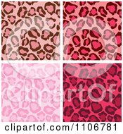 Seamless Pink Leopard Print Background Patterns