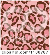 Clipart Seamless Pink Leopard Print Background Pattern 1 Royalty Free Vector Illustration