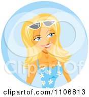 Clipart Happy Blond Woman Wearing Sunglasses And Looking Through An Airplane Window Royalty Free Vector Illustration by Amanda Kate #COLLC1106813-0177