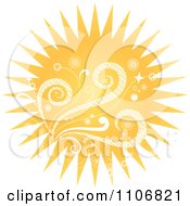Clipart Summer Sun With Swirls And Flowers Royalty Free Vector Illustration by Amanda Kate #COLLC1106821-0177