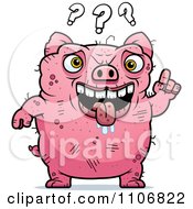 Poster, Art Print Of Confused Ugly Pig