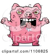 Poster, Art Print Of Angry Ugly Pig