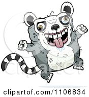 Clipart Jumping Ugly Lemur Royalty Free Vector Illustration by Cory Thoman