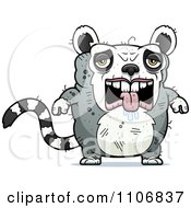 Clipart Depressed Ugly Lemur Royalty Free Vector Illustration