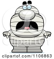 Clipart Scared Pudgy Mummy Royalty Free Vector Illustration by Cory Thoman