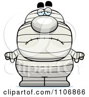 Clipart Depressed Pudgy Mummy Royalty Free Vector Illustration by Cory Thoman