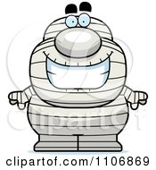 Clipart Happy Pudgy Mummy Royalty Free Vector Illustration by Cory Thoman
