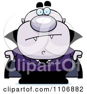Clipart Calm Pudgy Purple Vampire Royalty Free Vector Illustration by Cory Thoman