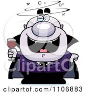 Clipart Drunk Pudgy Purple Vampire Royalty Free Vector Illustration by Cory Thoman