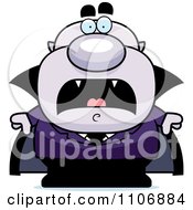Clipart Scared Pudgy Purple Vampire Royalty Free Vector Illustration by Cory Thoman