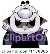 Clipart Pudgy Purple Vampire With An Idea Royalty Free Vector Illustration by Cory Thoman