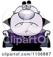 Clipart Depressed Pudgy Purple Vampire Royalty Free Vector Illustration by Cory Thoman