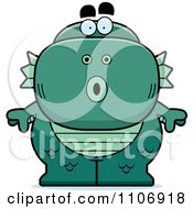 Clipart Surprised Fish Man Monster Royalty Free Vector Illustration
