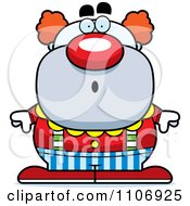 Poster, Art Print Of Surprised Pudgy Circus Clown