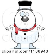 Poster, Art Print Of Surprised Pudgy Snowman