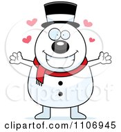 Poster, Art Print Of Pudgy Amorous Snowman