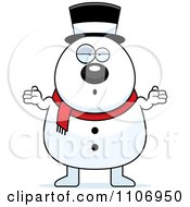 Poster, Art Print Of Shrugging Careless Pudgy Snowman