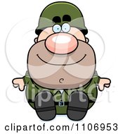 Clipart Sitting Male Army Soldier Royalty Free Vector Illustration