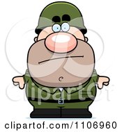 Clipart Calm Male Army Soldier Royalty Free Vector Illustration