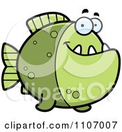 Happy Green Piranha Fish