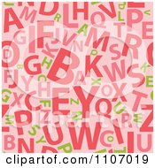 Poster, Art Print Of Seamless Pink Alphabet Background Pattern