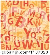 Poster, Art Print Of Seamless Orange Alphabet Background Pattern