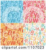 Poster, Art Print Of Seamless Alphabet Background Patterns