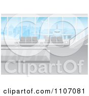 Clipart Modern Airport Interior With A Plane And City View Through The Windows Royalty Free Vector Illustration by Amanda Kate #COLLC1107081-0177