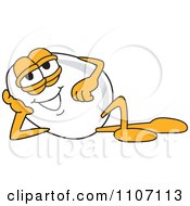 Clipart Egg Mascot Character Reclined Royalty Free Vector Illustration