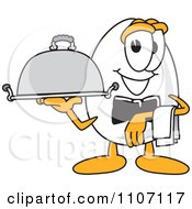 Poster, Art Print Of Egg Mascot Character Waiter With A Platter