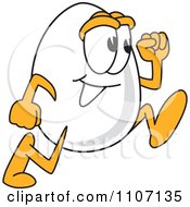 Clipart Egg Mascot Character Running Royalty Free Vector Illustration