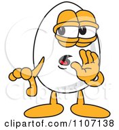 Clipart Egg Mascot Character Whispering Royalty Free Vector Illustration