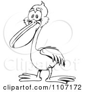 Clipart Black And White Pelican Royalty Free Vector Illustration by Dennis Holmes Designs
