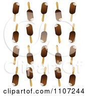 Clipart Background Of Chocolate Ice Pops Royalty Free Vector Illustration