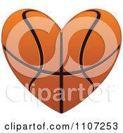 Poster, Art Print Of Basketball Patterned Heart