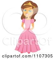 Poster, Art Print Of Happy Princess Girl With Her Hands Behind Her Back