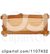 Clipart Rectangular Wooden Sign Royalty Free Vector Illustration