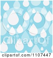 Poster, Art Print Of Seamless Blue Raindrop Water Background Pattern