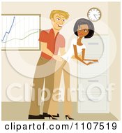 Poster, Art Print Of Man Sexually Harassing A Colleague In An Office