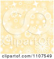 Poster, Art Print Of Seamless Beige And White Floral Pattern Background