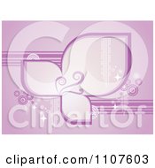Poster, Art Print Of Purple Background Of Petals Lines Circles Sparkles And Swirls