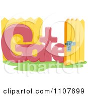 Clipart The Word Gate For Letter G Royalty Free Vector Illustration