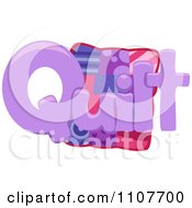 Clipart The Word Quilt For Letter Q Royalty Free Vector Illustration by BNP Design Studio
