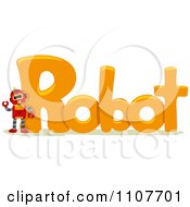 Clipart The Word Robot For Letter R Royalty Free Vector Illustration