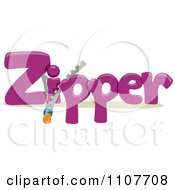 Poster, Art Print Of The Word Zipper For Letter Z