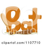 Clipart The Word Bat For Letter B Royalty Free Vector Illustration