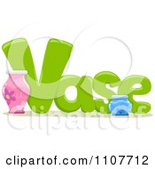Poster, Art Print Of The Word Vase For Letter V